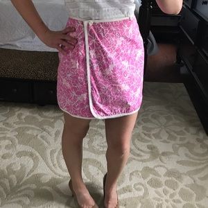 Lilly Pulitzer reversible wrap around skirt 10